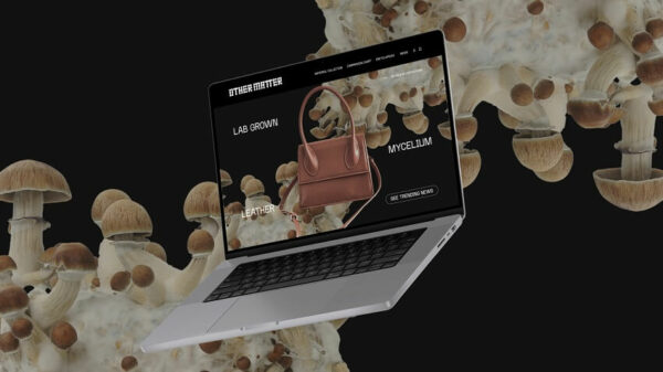 Biomaterial introduction on the platform with a purse surrounded by signs