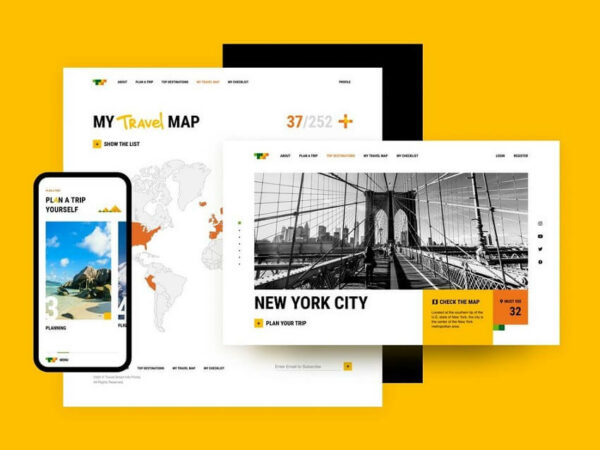 Anton Suprunenko, the maestro of art direction, unveiling the brand identity and UI/UX design for a Travel Marketplace
