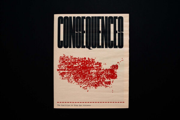 CONSEQUENCES Zine cover featuring The Coalition to Stop Gun Violence note.