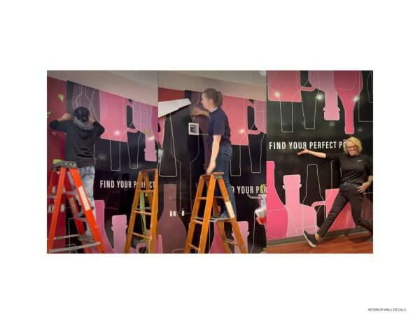 The Pourium Rebranding - Interior Wall Decals: Artistic branding