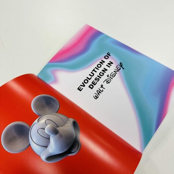 Mickey Mouse featured inside the pages of Disney in Transition Catalog by Anjali Joshi.