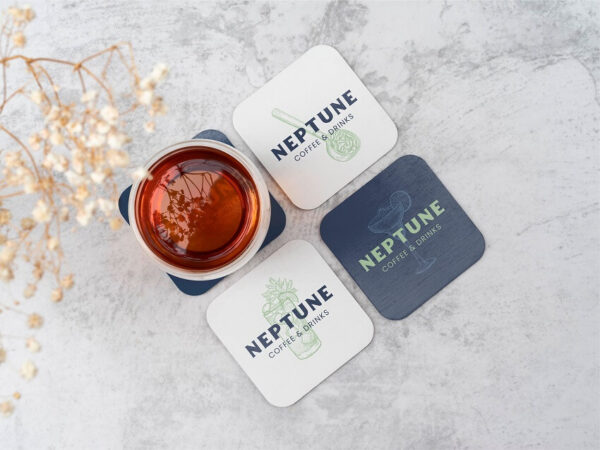 Neptune Coffee & Drinks Branding - Deep Blue Sea Palette