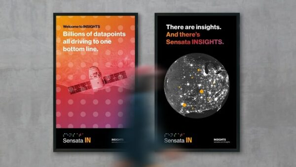 Two framed graphics showcasing the Sensata brand's versatility.