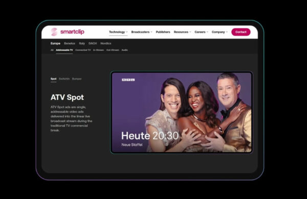 Interactive gallery showcasing smartclip’s diverse ad formats