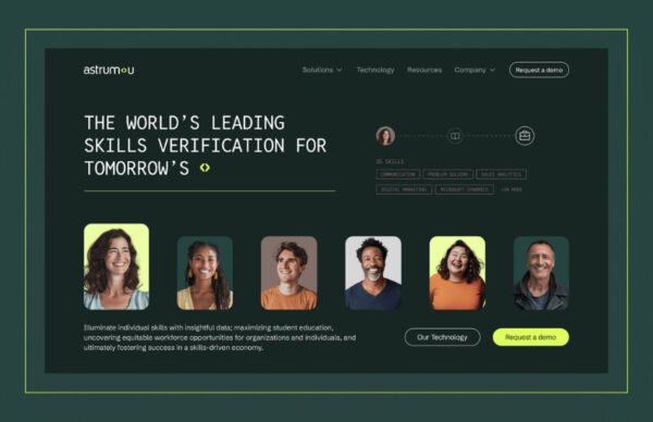AstrumU branding as the world’s leading skills verification platform
