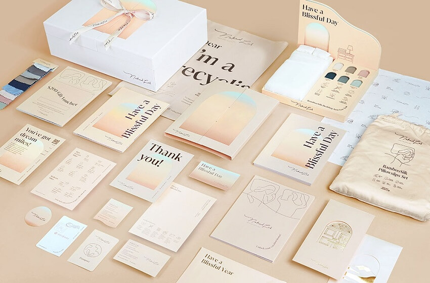 Collage showcasing various design elements from the NakedLab rebranding project by THE CABINET