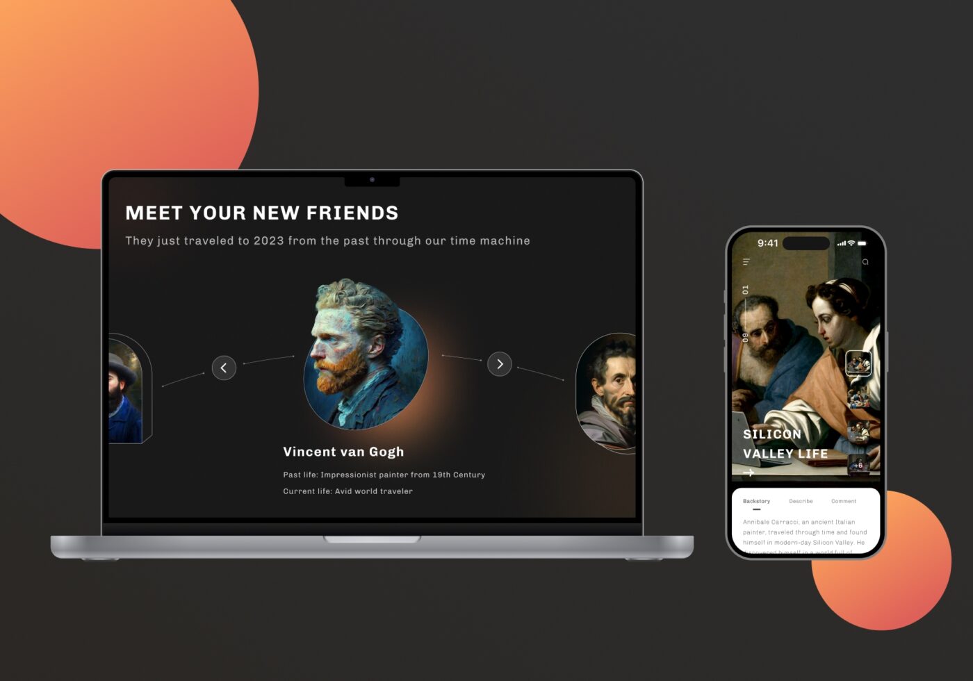 Time Machine for Artists Website Design