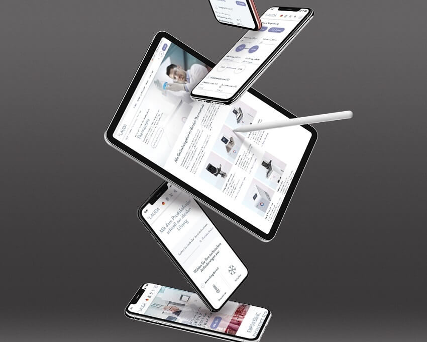 Presentation of the UI & UX Design on different devices