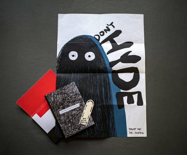 Bold and emotive cover from Kat Kopecka's Jekyll & Hyde project, emblazoned with the title 