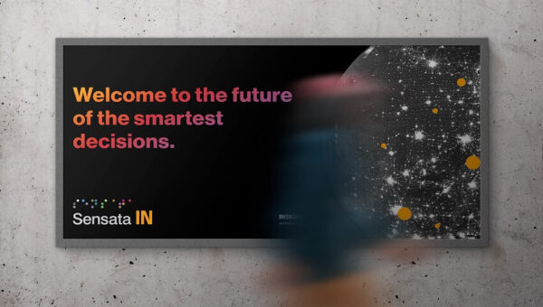 Framed graphics of the Sensata INSIGHTS brand displayed elegantly on a wall