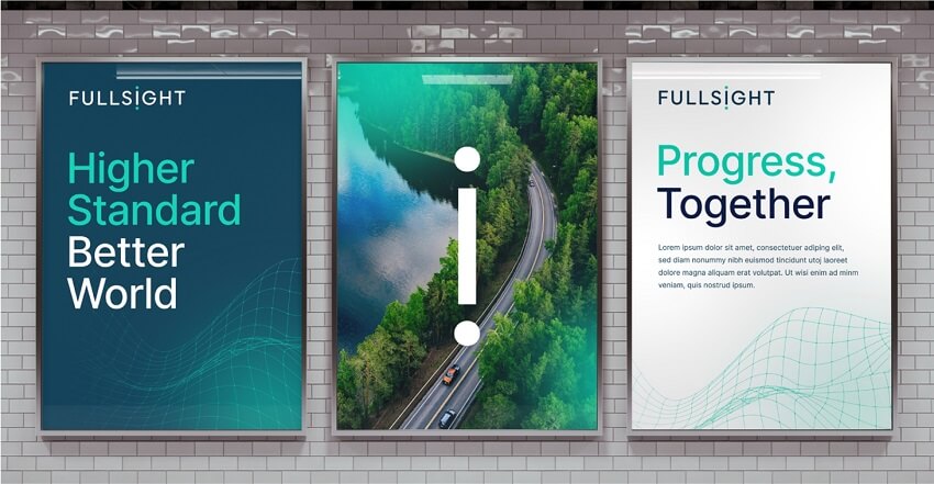 Billboard displaying Fullsight's brand visuals