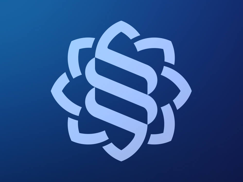 Grand Chasseral logo on blue background, designed by Stractis